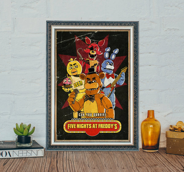 Five Nights at Freddy's Movie Poster, Five Nights at Freddy'sVintage Movie Poster, Classic Canvas Cloth Poster 1582257350