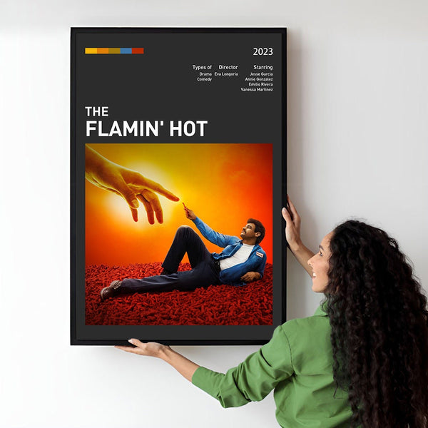 Flamin' Hot Movie Poster  Minimalist  Midcentury Poster  Wall Art Print  Retro Movie Poster 1735869204