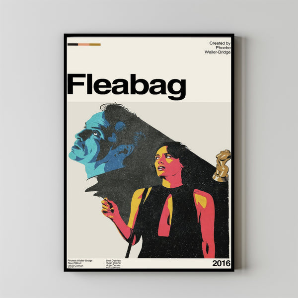 Fleabag Movie Poster, Fleabag Dramatic Movie, Phoebe Waller-Bridge Film, Minimalist Art, High Quality, Custom Print, Modern Vintage
