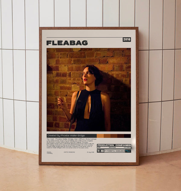 Fleabag Poster,  Phoebe Waller-Bridge, Minimalist Tv Series, Vintage Retro Art Print,Tv Series Poster