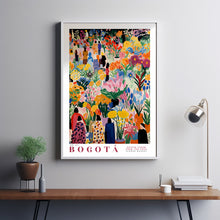 Flower Market Bogota Print, Bogota Travel Art, Large Modern Poster, Botanical Wall Art, Green Wall Art, Trendy Wall Art, Floral Illustration