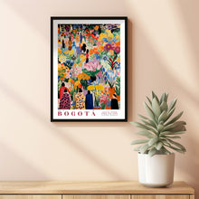 Flower Market Bogota Print, Bogota Travel Art, Large Modern Poster, Botanical Wall Art, Green Wall Art, Trendy Wall Art, Floral Illustration