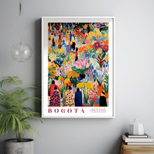 Flower Market Bogota Print, Bogota Travel Art, Large Modern Poster, Botanical Wall Art, Green Wall Art, Trendy Wall Art, Floral Illustration