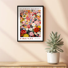 Flower Market Firenze Print, Italy Travel Art, Large Modern Poster, Botanical Wall Art, Green Wall Art, Trendy Wall Art, Floral Illustration