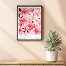 Flower Market Print Atlanta Wall Art Atlanta Travel Poster Large Modern Botanical Wall Art Pink Wall Art Trendy Wall Art Floral Illustration