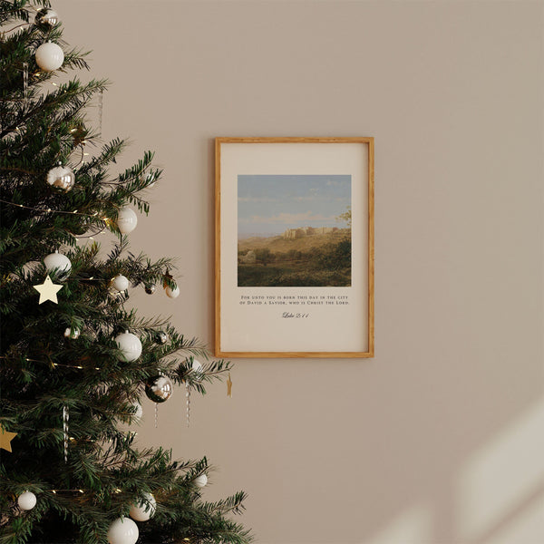 For Unto You is Born This Day in the City of David a Savior, Christmas Bible Verse Decor, Christmas Gift, Christian Christmas Prints 1587443825