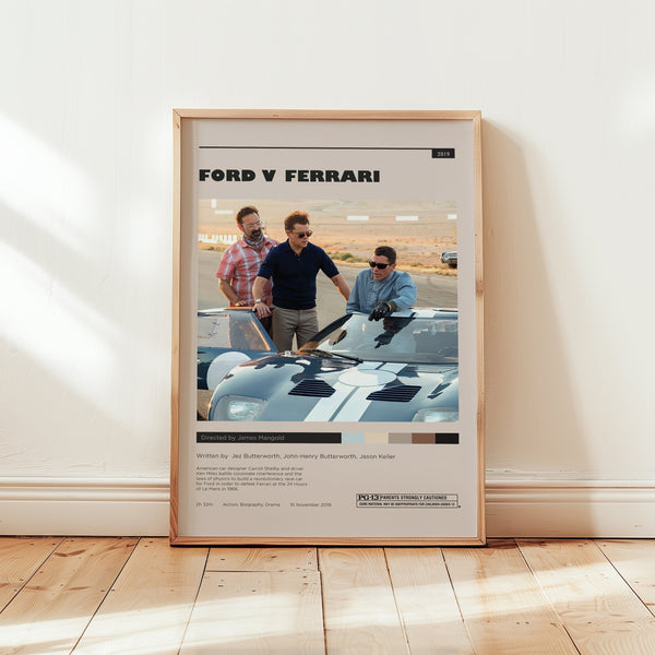 Ford V Ferrari Poster, Carroll Shelby Wall Art, Minimalist Wall Decor, Digital Download, Action Drama Film Print, Gift for Movie Lovers 1747825153