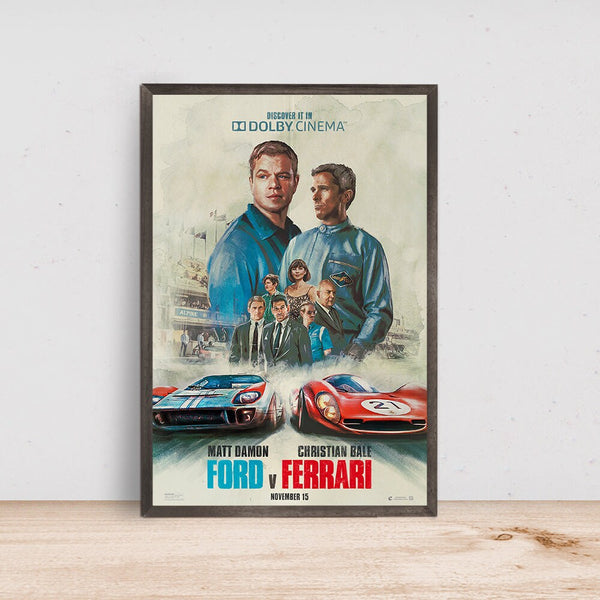 Ford v Ferrari Movie Poster, Room Decor, Home Decor, Art Poster for Gift 1601552727