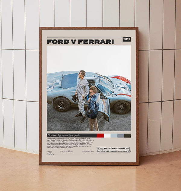 Ford v Ferrari Poster, James Mangold, Minimalist Movie Poster