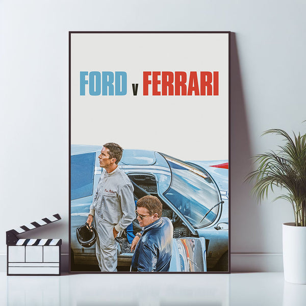 Ford v Ferrari, Movie Poster, Wall Art Prints, Art Poster, Canvas Material Gift, Keepsake, Home Decor, Live Room Wall Art 1689776277