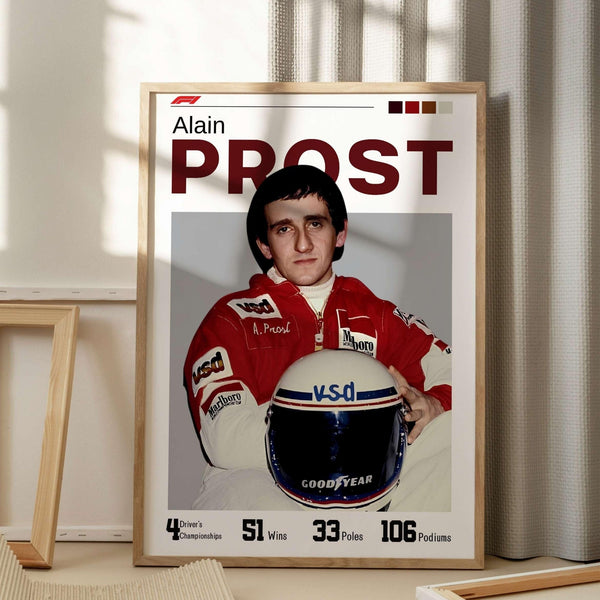Formula 1 Legends Poster  Formula 1 Wall Art  Ayrton Senna  Alain Prost  Minimalist Poster Car Enthusiast  1656942097 - Copy