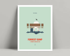 Forrest Gump - Minimalist Poster, Forrest Gump Poster, Minimalist Print, Forrest Gump Print, Tom Hanks, Robin Wright, Gary Sinise 621183463