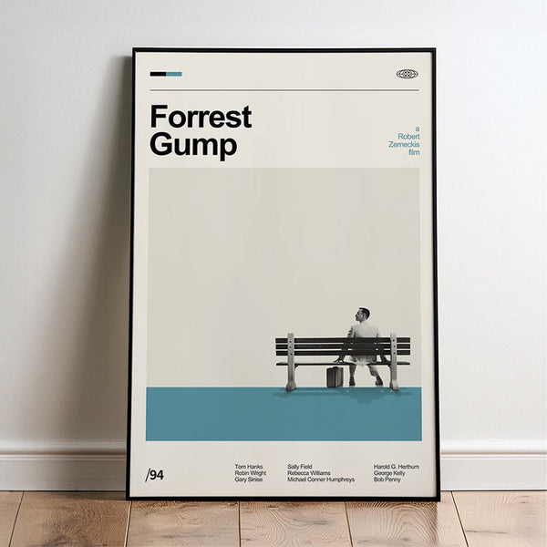 Digital Forrest Gump Movie Poster  Minimalist  Midcentury Poster  Wall Art Print  Retro Movie Poster 1762161467