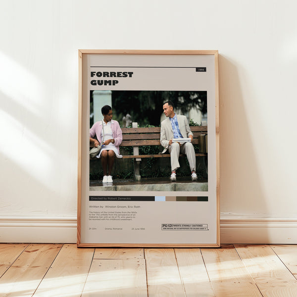 Forrest Gump Poster, Robert Zemeckis Wall Art, Minimalist Wall Decor, Drama Romance Film Print, Gift for Movie Buffs 1733631324