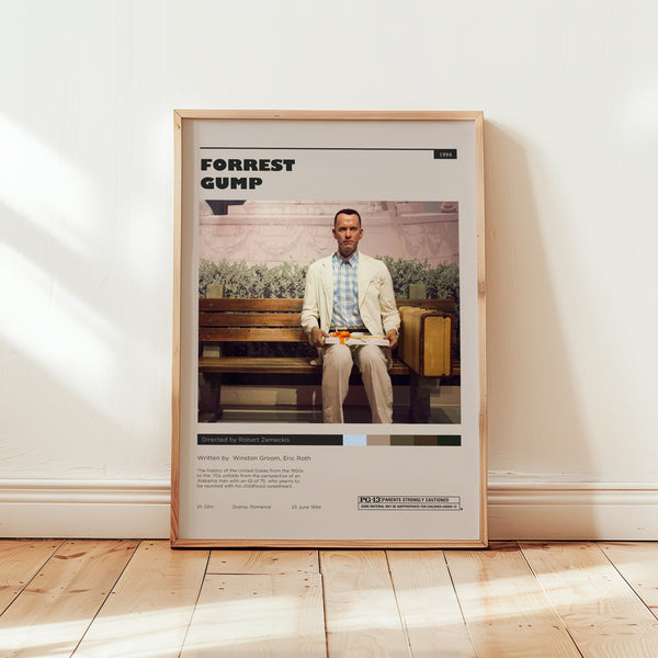 Forrest Gump Poster, Tom Hanks Wall Art, Minimalist Wall Decor, Romantic Comedy Film Print, Gift for Movie Lovers 1733630124