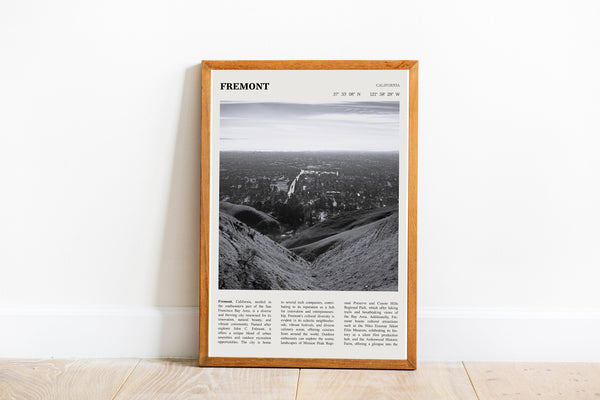 Fremont California Wall Art Poster Poster Fremont California   Black White Poster  Poster  Art Gift 1698609705