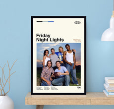 Friday Night Lights Tv Series Poster, Peter Berg, Midcentury Art, Minimalist Art, Movie Poster, Retro Poster, Vintage Poster, Wall Decor 1718561896