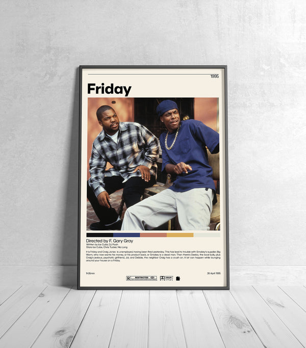 Friday Poster  F. Gary Gray, Minimalist Movie Poster, Vintage Retro Art Print, Custom Poster, Wall Art Print, Home Decor 1242810195