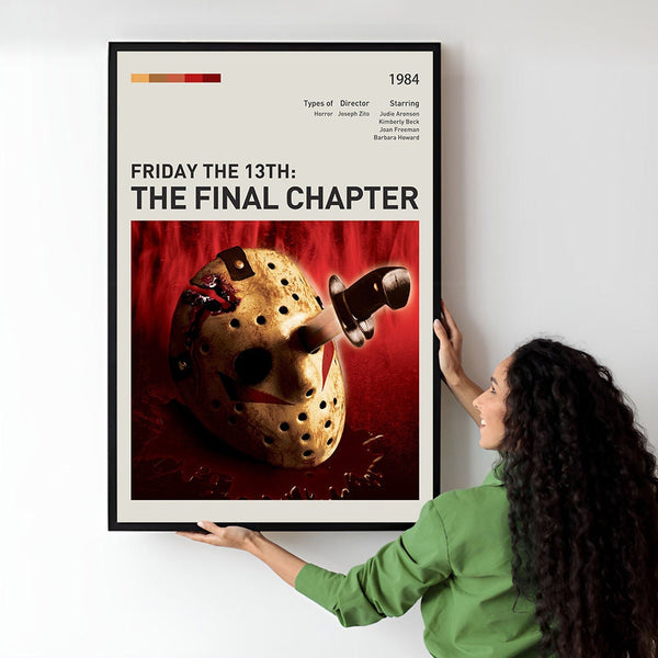 Friday the 13th Movie Poster  Minimalist  Midcentury Poster  Wall Art Print  Retro Movie Poster 1747697713