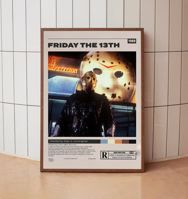 Friday the 13th Poster, Sean S. Cunningham, Minimalist Movie Poster