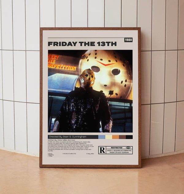 Friday the 13th Poster, Sean S. Cunningham, Minimalist Movie Poster
