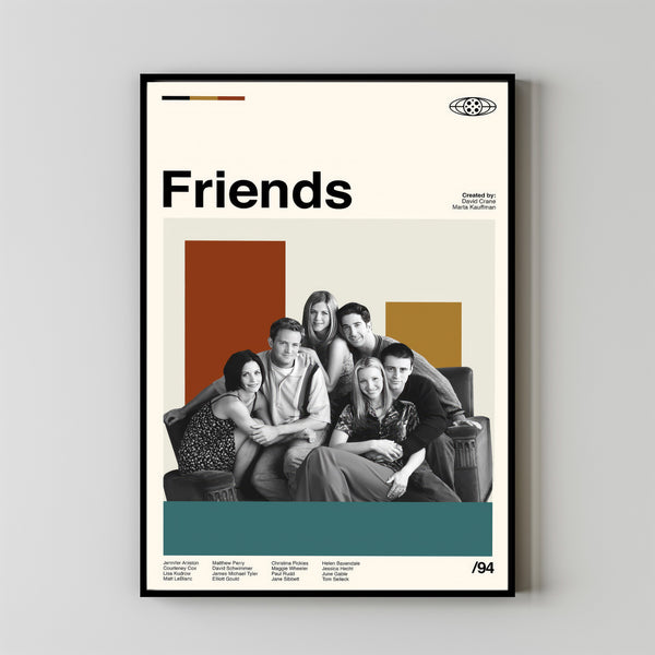 Friend Movie Poster, David Crane, Classic Movie Poster, Retro Movie posters, Minimal Movie Art, Modern Vintage, Move Gifts, Favorite Movie