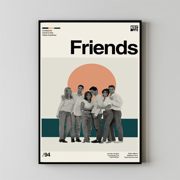 Friend Poster, David Crane Movie Poster, Friend Film, Retro Movie, Poster Print Wall Art, Custom Poster, Illustration Art, Modern Vintage
