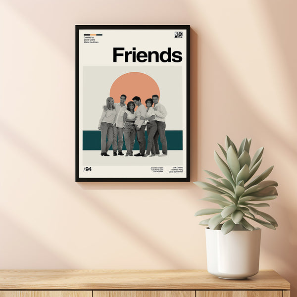 Friend Poster, David Crane Movie Poster, Friend Film, Retro Movie, Poster Print Wall Art, Custom Poster, Illustration Art, Modern Vintage