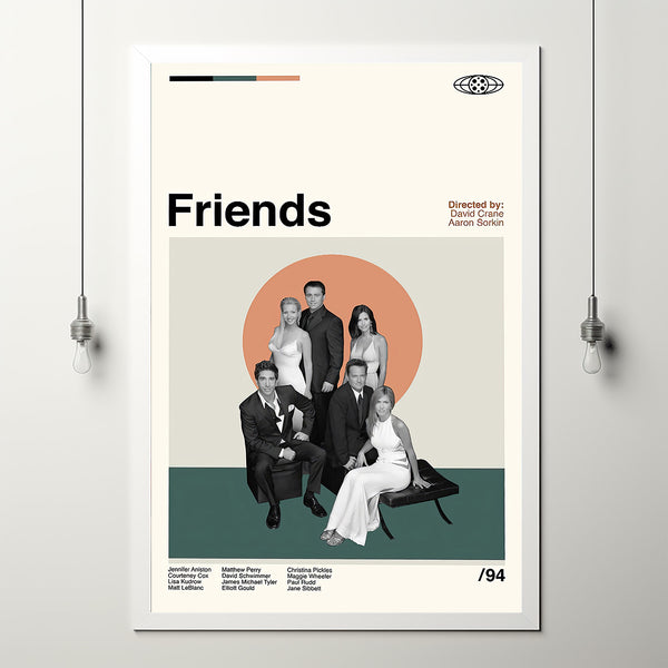 Friends Poster, David Crane, Marta Kauffman, Retro Movie, Retro Modern, Movie Print, High Quality, Home Decor, Dad Gifts