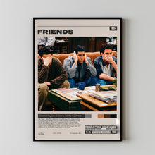 Friends Poster, David Crane, Minimalist Tv Series, Vintage Retro Art