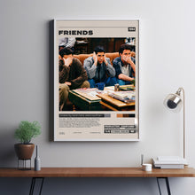 Friends Poster, David Crane, Minimalist Tv Series, Vintage Retro Art