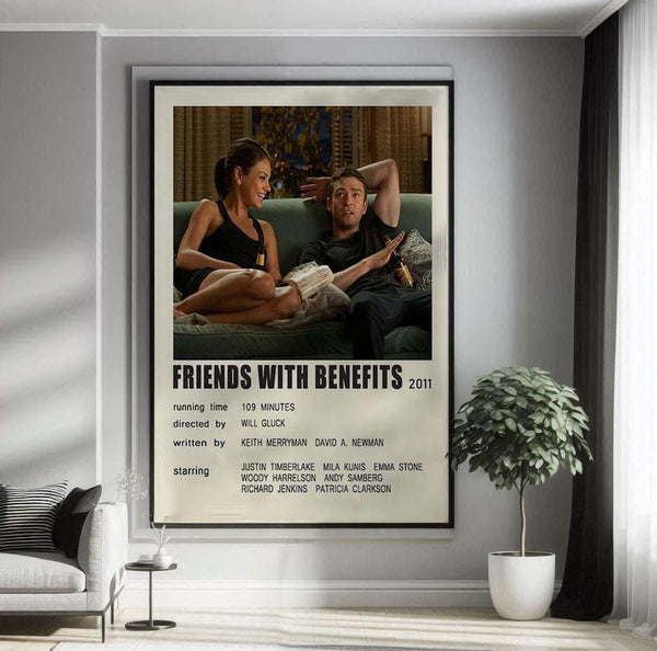 Friends with Benefits (2011) Movie Poster Canvas Poster Minimalist Poster Art Print Gifts for Lover Mural Painting Home Decoration 1768857677
