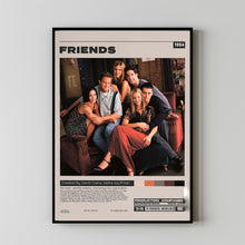 Friends, David Crane,Marta Kauffman, Minimalist Tv Series, Vintage Retro Art Print