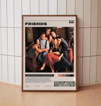 Friends, David Crane,Marta Kauffman, Minimalist Tv Series, Vintage Retro Art Print