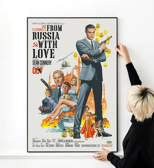 From Russia with Love - James Bond 007 Movie Poster High Quality Print Photo Wall Art Canvas Cloth Poster 1644758031