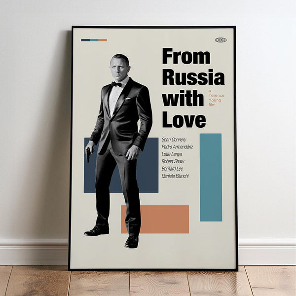 From Russia with Love Movie Poster  Minimalist  Midcentury Poster  Wall Art Print  Retro Movie Poster 1737029851