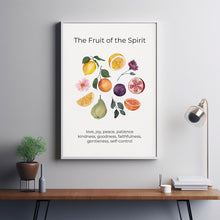 Fruit of the Spirit Poster Bible Verse Wall Art, Galatians 52223 Christian Kitchen Scripture Poster, Love Joy Peace Artwork