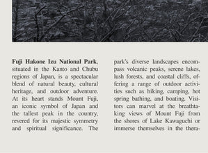 Fuji Mountain Wall Art Poster Poster Fuji-Hakone-Izu National Park  Black White Poster  Poster  Art Gift 1685731222