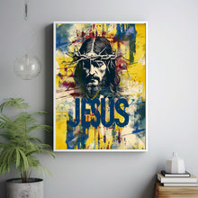 Jesus Christ Wearing Crown of Thorns Poster,  Wall Art Gift Trendy Living Room Home Decor Framed Canvas Christian Nursery Decor 1