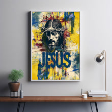 Jesus Christ Wearing Crown of Thorns Poster,  Wall Art Gift Trendy Living Room Home Decor Framed Canvas Christian Nursery Decor 1