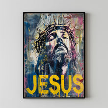 Jesus Christ Wearing Crown of Thorns Poster,  Wall Art Gift Trendy Living Room Home Decor Framed Canvas Christian Nursery Decor 12