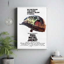 Full Metal Jacket Movie Poster Print, Canvas Wall Art, Room Decor, Movie Art
