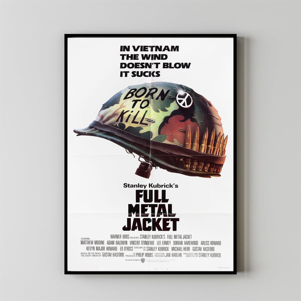 Full Metal Jacket Movie Poster Print, Canvas Wall Art, Room Decor, Movie Art