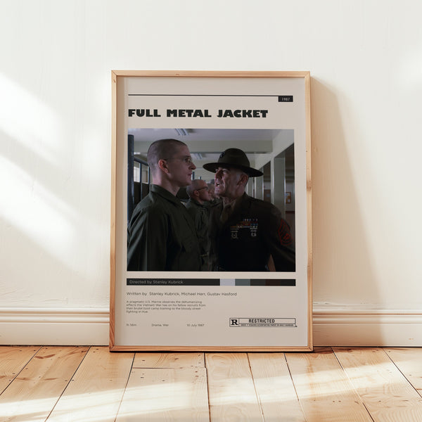 Full Metal Jacket Poster, Matthew Modine Wall Art, Minimalist Wall Decor, Stanley Kubrick Film, Gift for Movie Buffs 1748343675
