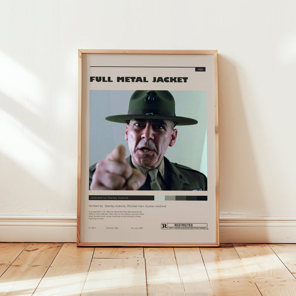 Full Metal Jacket Poster, Vincent D'Onofrio Wall Art, Minimalist Wall Decor, Classic Film Print, Gift for Movie Lovers 1734155316