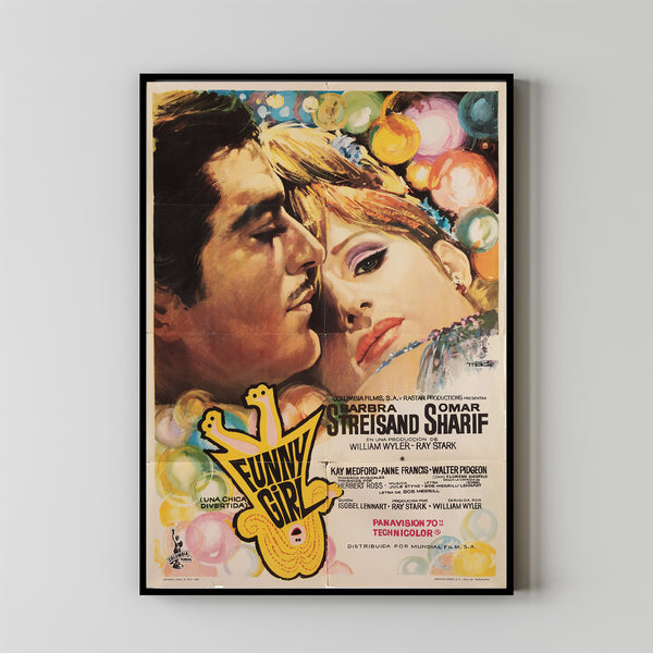 Funny Girl Movie Poster Print, Canvas Wall Art, Room Decor, Movie Art