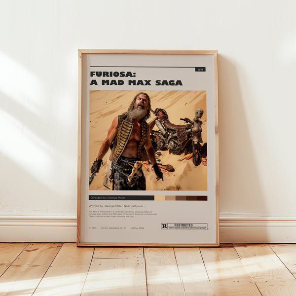 Furiosa A Mad Max Saga Poster, Chris Hemsworth Wall Art, Sci-Fi Action Movie Art, Gift for Mad Max Fans 1734156220