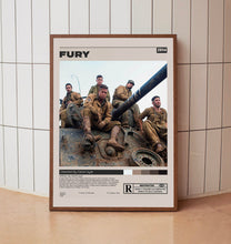 Fury Movie Poster, David Ayer, Minimalist Movie Poster