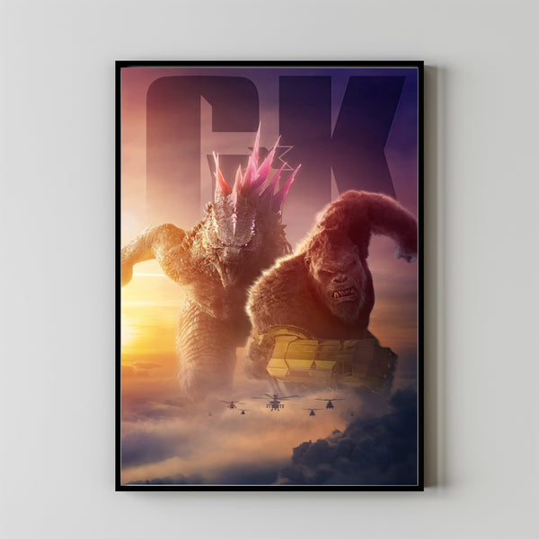 GODZILLA X KONG The New Empire ART Print, Perfect Gift 01