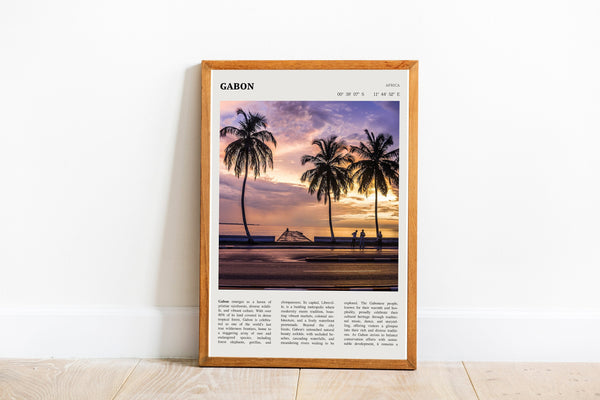 Gabon Print Africa Librevil Wall Art Poster Gabon  Poster  Black White Poster  Poster  Art Gift 1704416497